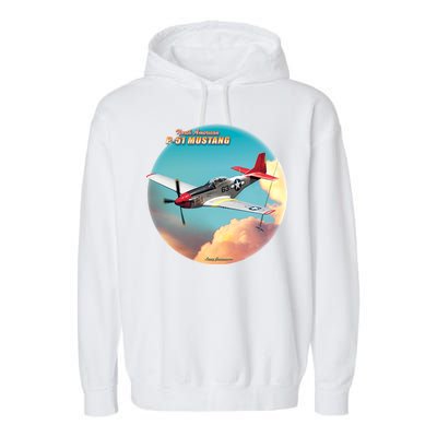 Larry Grossman - P-51 Mustang Plane Garment-Dyed Fleece Hoodie