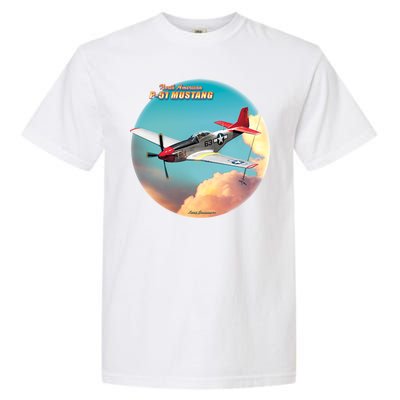 Larry Grossman - P-51 Mustang Plane Garment-Dyed Heavyweight T-Shirt