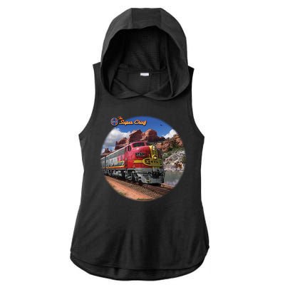 Larry Grossman - Super Chief Train Ladies PosiCharge Tri-Blend Wicking Draft Hoodie Tank