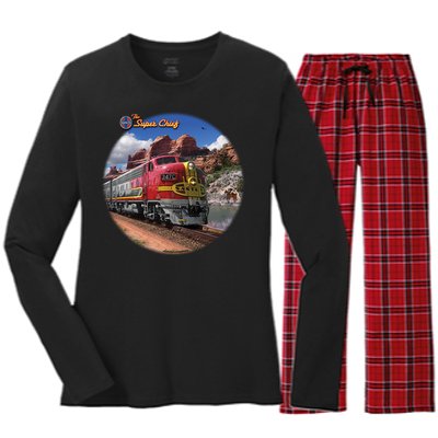 Larry Grossman - Super Chief Train Women's Long Sleeve Flannel Pajama Set 