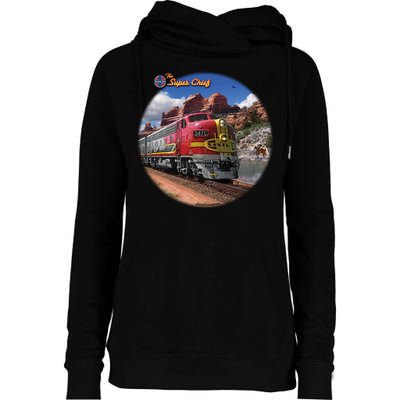 Larry Grossman - Super Chief Train Womens Funnel Neck Pullover Hood