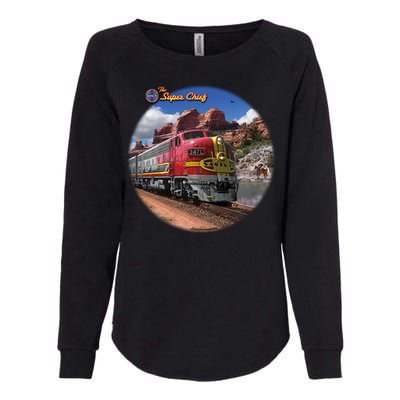 Larry Grossman - Super Chief Train Womens California Wash Sweatshirt