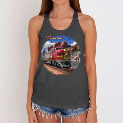 Larry Grossman - Super Chief Train Women's Knotted Racerback Tank