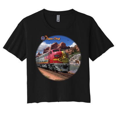 Larry Grossman - Super Chief Train Women's Crop Top Tee