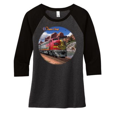 Larry Grossman - Super Chief Train Women's Tri-Blend 3/4-Sleeve Raglan Shirt