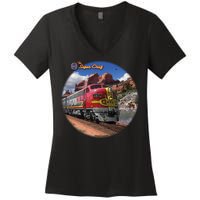 Larry Grossman - Super Chief Train Women's V-Neck T-Shirt