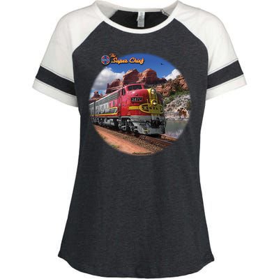 Larry Grossman - Super Chief Train Enza Ladies Jersey Colorblock Tee