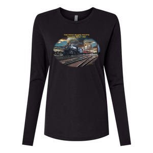 Larry Grossman Rock Island Pacific Train Womens Cotton Relaxed Long Sleeve T-Shirt