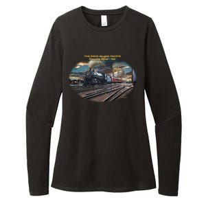 Larry Grossman Rock Island Pacific Train Womens CVC Long Sleeve Shirt