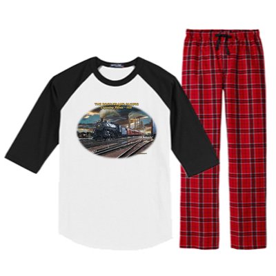 Larry Grossman Rock Island Pacific Train Raglan Sleeve Pajama Set