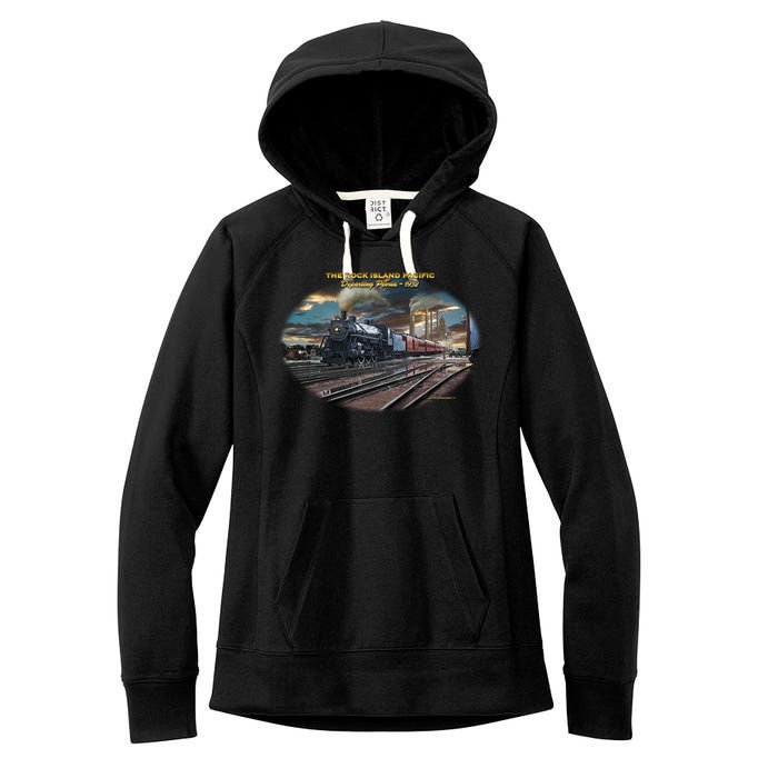 Larry Grossman Rock Island Pacific Train Women's Fleece Hoodie