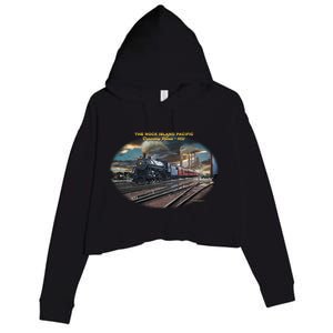 Larry Grossman Rock Island Pacific Train Crop Fleece Hoodie