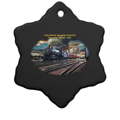 Larry Grossman Rock Island Pacific Train Ceramic Star Ornament