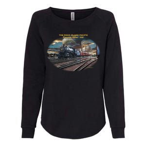 Larry Grossman Rock Island Pacific Train Womens California Wash Sweatshirt