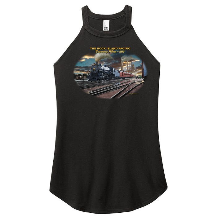 Larry Grossman Rock Island Pacific Train Women's Perfect Tri Rocker Tank