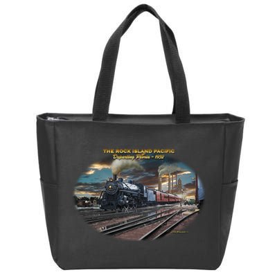 Larry Grossman Rock Island Pacific Train Zip Tote Bag