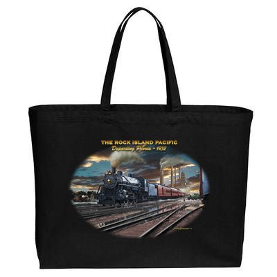 Larry Grossman Rock Island Pacific Train Cotton Canvas Jumbo Tote