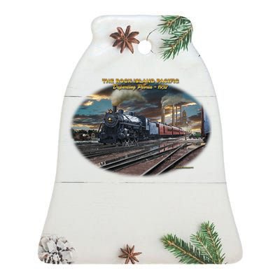 Larry Grossman Rock Island Pacific Train Ceramic Bell Ornament