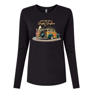 Larry Grossman Surfin' Surfari Womens Cotton Relaxed Long Sleeve T-Shirt