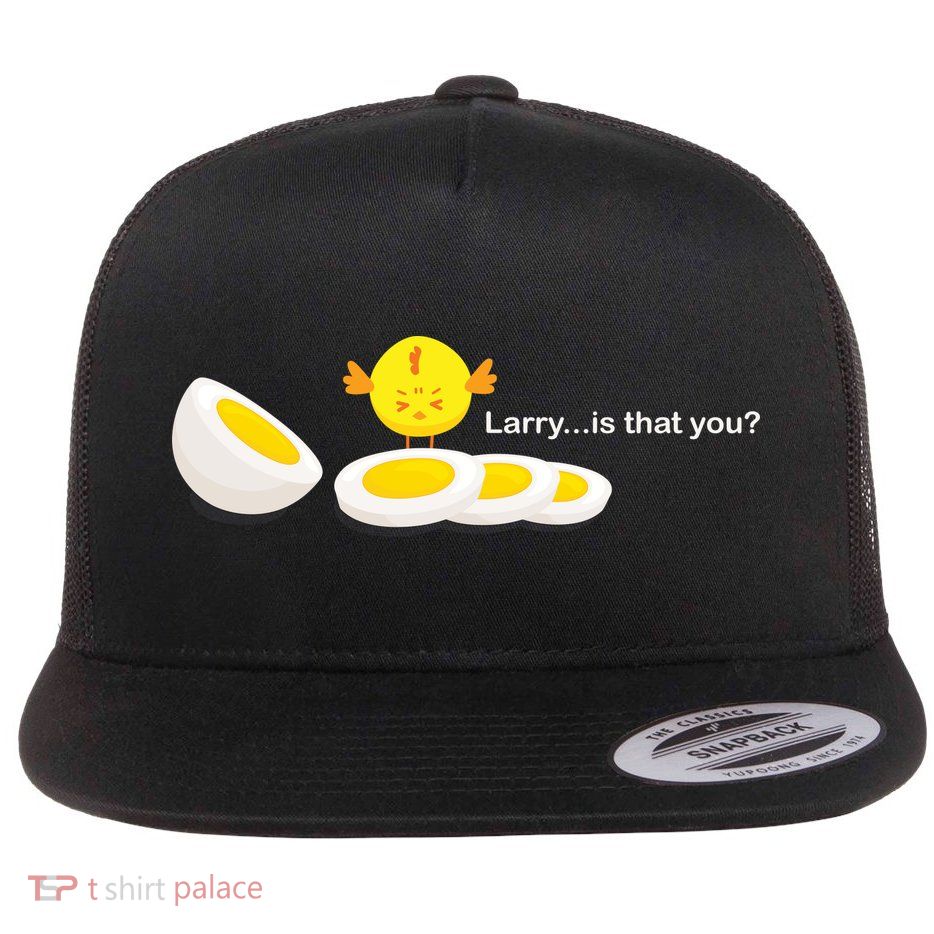 Larry The Egg Flat Bill Trucker Hat