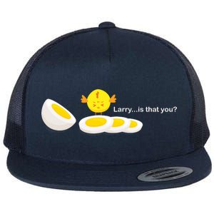 Larry The Egg Flat Bill Trucker Hat