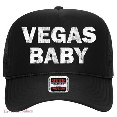 Las Vegas Baby High Crown Mesh Back Trucker Hat