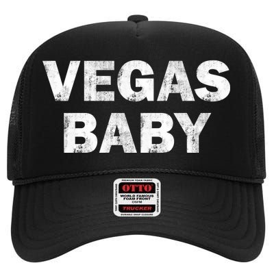 Las Vegas Baby High Crown Mesh Back Trucker Hat