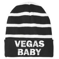 Las Vegas Baby Striped Beanie with Solid Band