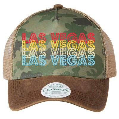 Las Vegas Classic Retro Logo Legacy Tie Dye Trucker Hat