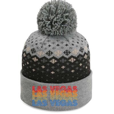 Las Vegas Classic Retro Logo The Baniff Cuffed Pom Beanie