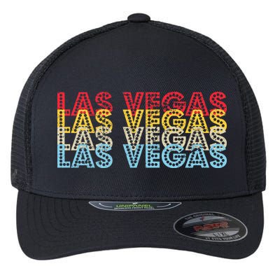 Las Vegas Classic Retro Logo Flexfit Unipanel Trucker Cap