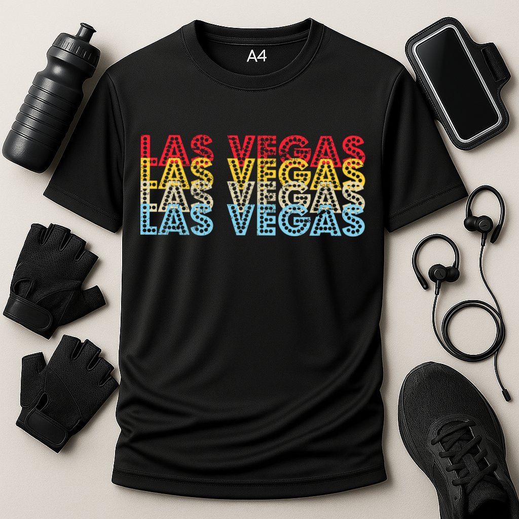 Las Vegas Classic Retro Logo Cooling Performance Crew T-Shirt