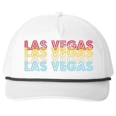 Las Vegas Classic Retro Logo Snapback Five-Panel Rope Hat