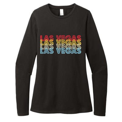 Las Vegas Classic Retro Logo Womens CVC Long Sleeve Shirt