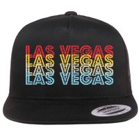 Las Vegas Classic Retro Logo Flat Bill Trucker Hat