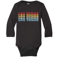 Las Vegas Classic Retro Logo Baby Long Sleeve Bodysuit