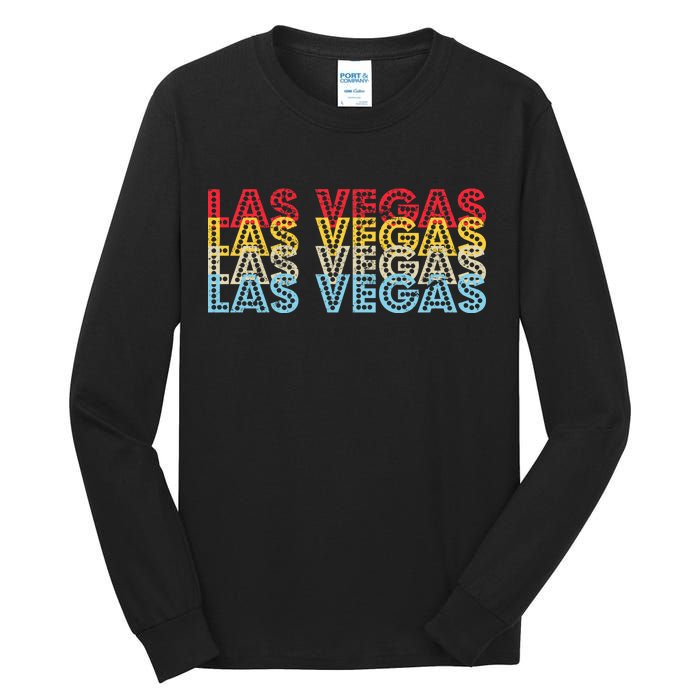 Las Vegas Classic Retro Logo Tall Long Sleeve T-Shirt