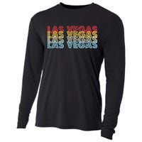 Las Vegas Classic Retro Logo Cooling Performance Long Sleeve Crew