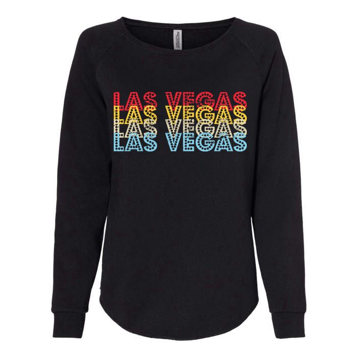 Las Vegas Classic Retro Logo Womens California Wash Sweatshirt