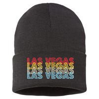 Las Vegas Classic Retro Logo Sustainable Knit Beanie