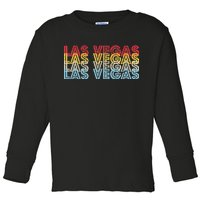 Las Vegas Classic Retro Logo Toddler Long Sleeve Shirt