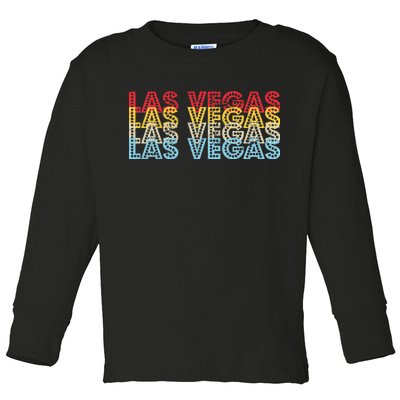 Las Vegas Classic Retro Logo Toddler Long Sleeve Shirt