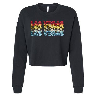 Las Vegas Classic Retro Logo Cropped Pullover Crew