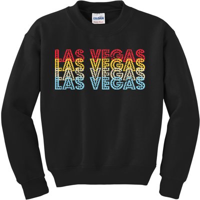 Las Vegas Classic Retro Logo Kids Sweatshirt