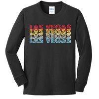 Las Vegas Classic Retro Logo Kids Long Sleeve Shirt