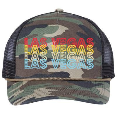 Las Vegas Classic Retro Logo Retro Rope Trucker Hat Cap