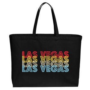 Las Vegas Classic Retro Logo Cotton Canvas Jumbo Tote