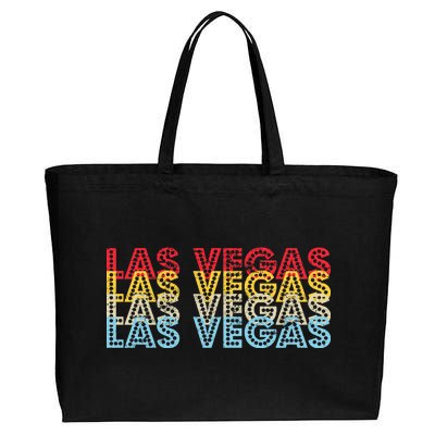 Las Vegas Classic Retro Logo Cotton Canvas Jumbo Tote