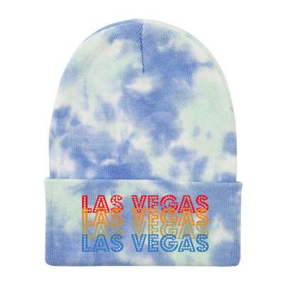 Las Vegas Classic Retro Logo Tie Dye 12in Knit Beanie