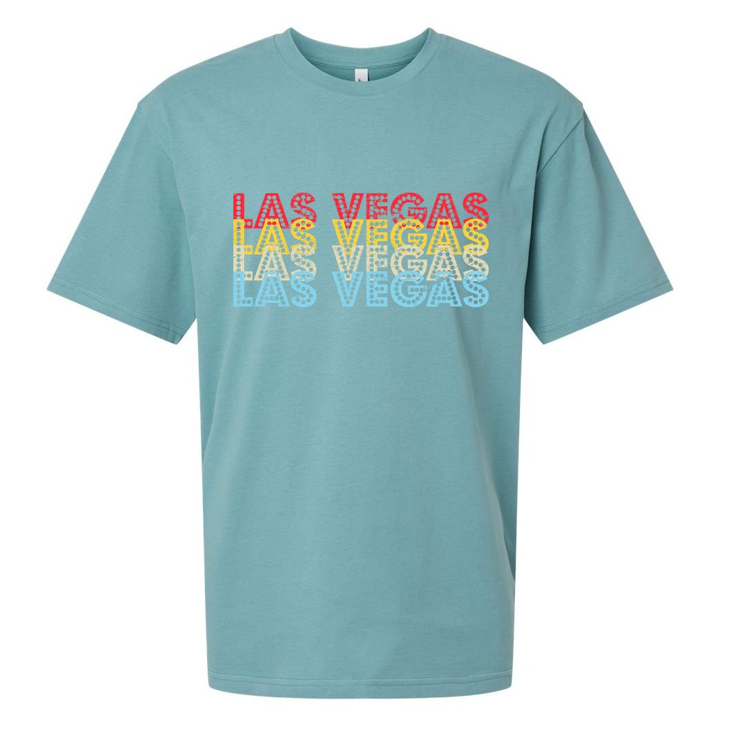 Las Vegas Classic Retro Logo Sueded Cloud Jersey T-Shirt